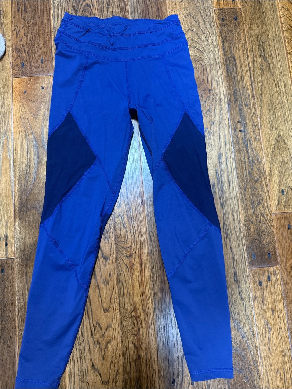 Varley Royal Blue Leggings with Navy mesh Panels